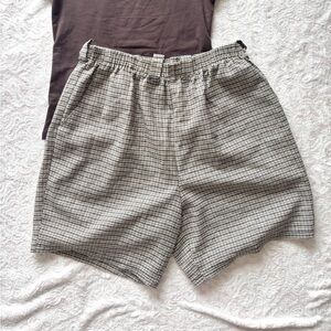 Plaid Preppy Vintage High Waist Shorts